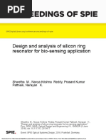 Design and Analysis of Silicon Ringresonator For Bio-Sensing Application