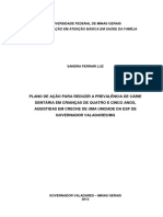 Universidade Federal de Minas Gerais Especialização em Atenção Básica em Saúde Da Família