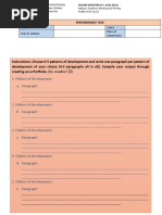 Name Score Year & Section Date of Submission: Performance Task