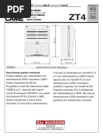 Z/ Z/ Z/ Z/ Z/ Z/ Z/ Z/ Z/ Z/ Z Z Z Z Z: Descrizione Quadro Comando