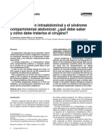 La Hipertensión Intraabdominal y El Síndrome Compartimental Abdominal: ¿Qué Debe Saber y Cómo Debe Tratarlos El Cirujano?