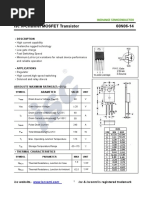 Isc N-Channel MOSFET Transistor 60N06-14: Description