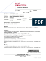 Tomografia Computadorizada Da Coluna Lombo-Sacra Técnica:: Serviço de Tomografia