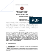 República de Colombia: - El 30 de Octubre de 2013, El Señor Robinson Alexis