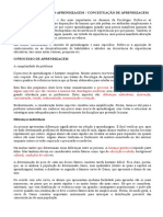 Estratégias de Ensino-Aprendizagem Conceituação de Aprendizagem