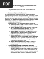 Higiene Del Tripulante y El Medio A Bordo: 1. Medidas de Higiene en Los Camarotes