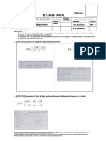 Examen Final: Matemática Básica Ing