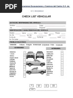 Check List Vehicular Robust