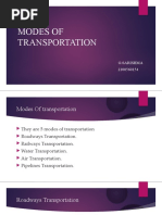 Modes of Transportation