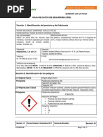 Hoja de Datos de Seguridad (HDS) : Quimicret Gun L/C Polvo