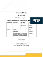 Freeport-Mcmoran El Abra Mine Mp1250 Tertiary Crusher Propuesta Desarrollo de Revestimientos Noviembre, 2019