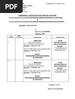 Bordereau Ancien D'envoi Des Factures de Location