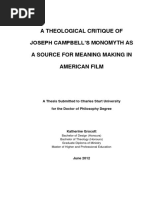 A Theological Critique of Joseph Campbell'S Monomyth As A Source For Meaning Making in American Film