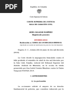 STC8893-2016 Indemnización Por Muerte y Gastos Funerarios en Accidente de Tránsito Término para