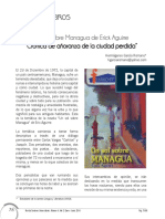 Un Sol Sobre Managua de Erick Aguirre "Crónica de Añoranza de La Ciudad Perdida"