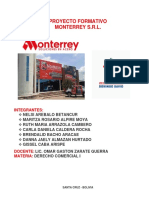 Proyecto Formativo Monterrey S.R.L