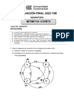 Evaluación Final Matemática Discreta 2022-10B