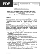 Directiva para Autorizacion de Viajes Y Otorgamiento de Viaticos Por Comision de Servicios Dentro Y Fuera Del Pais