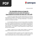 Comunicado - Interrupción de Servicio Por Falta Combustible