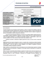 Programa de Materia: Datos de Identificación