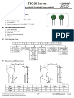 NTC Thermistor：TTC05 Series: Ф5 mm Lead Type for Temperature Sensing/Compensation