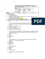 Prueba Diagnósticó Lengua Y Literatura 6° Básico: Puntaje Total: 24 Ptos Puntaje Ideal: 15 Ptos Puntaje Obtenido