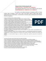 Auto Evaluacion SUSPENSION DEL CONTRATO DE TRABAJO