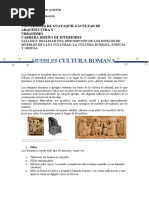 Taller 3 - Realizar Una Descripción de Los Estilos de Muebles de Las 3 Culturas - La Cultura Romana, Egipcia y Griega.