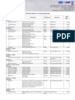 Price List Reguler Tahun 2021