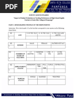 SURVEY QUESTIONNAIRES Eto Na