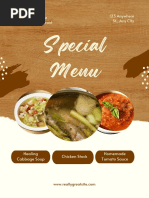 Brown & Mustard Brush Special Menu Food Menu