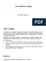 Job & Batch Costing: Dr. Swati Sharma