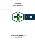 Pedoman Penyusunan Dokumen Akreditasi Puskesmas Buduran: Panduan Anc Terpadu