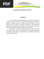 Lei Orgânica Municipal de Piripiri - 2016 PDF