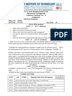 Continuous Assessment Test - II (Assignment) : B.E./ B. Tech. Degree Examination Department of Civil Engineering