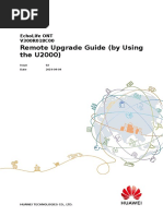 Remote Upgrade Guide (By Using The U2000) : Echolife Ont V300R018C00