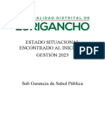 Modelo Del Informe Del Estado Situacional Encontrado Al Inicio de Gestió Area de Inspeccion