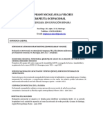 Stephany Nicole Ayala Vilches Terapeuta Ocupacional: Licenciada en Ocupación Humana