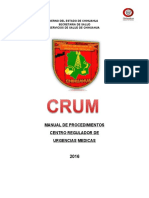 Manual de Procedimientos Crum Chihuahua 2016