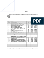 SI - No. Work Description No Quantity Rate