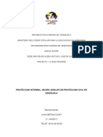 Bases Legales de La Proteccion Civil en Venezuela