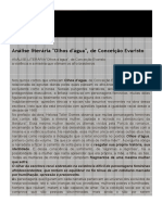 LETRA E LUZ, Daniele Ribeiro: Análise Literária "Olhos D'água", de Conceição Evaristo