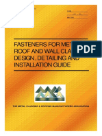 Fasteners For Metal Roof and Wall Cladding (Design, Detailing and Insttallation Guide)