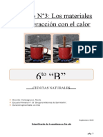 PROYECTO N°3 LOS MATERIALES Y EL CALOR 6tos 2022