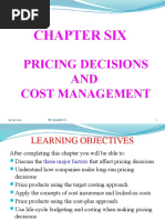 Chapter Six: Pricing Decisions AND Cost Management