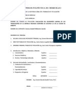 Escuela Superior Politécnica de Chimborazo: Evaluación de La Defensa Oral Del Trabajo de Titulación