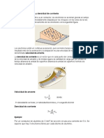 Velocidad de Arrastre y Densidad de Corriente