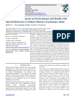 Mining and Its Impacts On Environment and Health With Special Reference To Ballari District, Karnataka, India