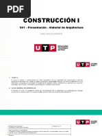 Construcción I: S01 - Presentación - Material de Arquitectura