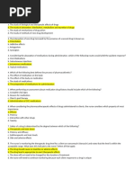 Pharmacology Module Answers Quizzes and Test Bank 1